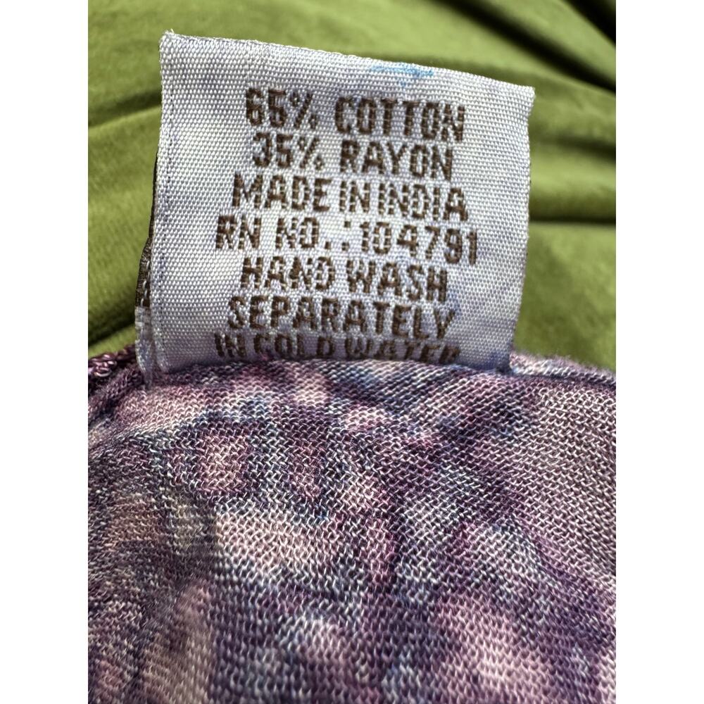Advance Apparels Purple Boho Crinkle Tunic Top Free Size Est S-M Y2K - Picture 11 of 11